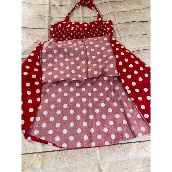 FunFash Women's Red Polka Dot Rockabilly Fit And Flare Halter Dress - 22/24 - Picture 13 of 14